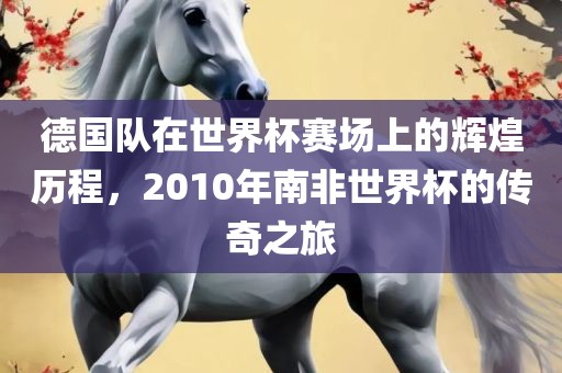 德国队在世界杯赛场上的辉煌历程，2010年南非世界杯的传奇之旅