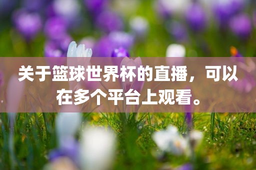 关于篮球世界杯的直播，可以在多个平台上观看。