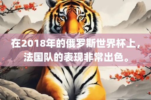 在2018年的俄罗斯世界杯上，法国队的表现非常出色。