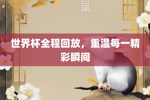 世界杯全程回放，重温每一精彩瞬间