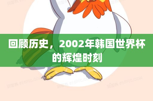 回顾历史，2002年韩国世界杯的辉煌时刻吉安市靖泰电力工程有限公司