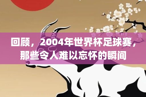 回顾，2004年世界杯足球赛，那些令人难以忘怀的瞬间吉安市靖泰电力工程有限公司