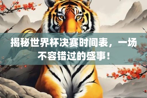揭秘世界杯决赛时间表，一场不容错过的盛事！
