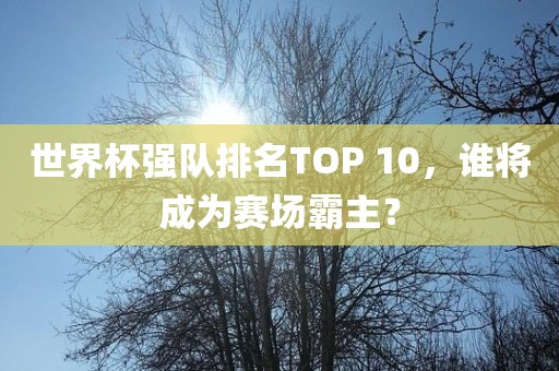 世界杯强队排名TOP 10，谁将成为赛场霸主？