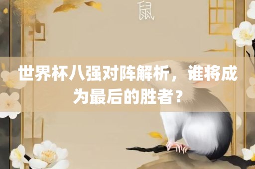 世界杯八强对阵解析，谁将成为最后的胜者？