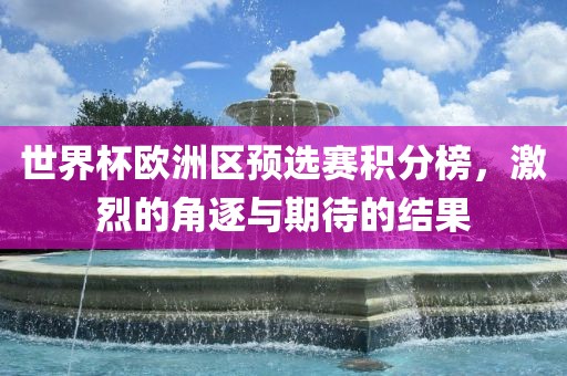 世界杯欧洲区预选赛积分榜，激烈的角逐与期待的结果