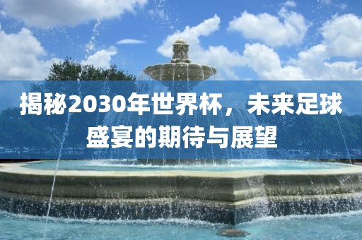 揭秘2030年世界杯，未来足球盛宴的期待与展望吉安市靖泰电力工程有限公司