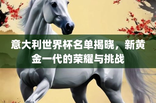 意大利世界杯名单揭晓，新黄金一代的荣耀与挑战