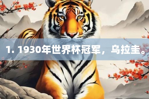 1. 1930年世界杯冠军，乌拉圭。