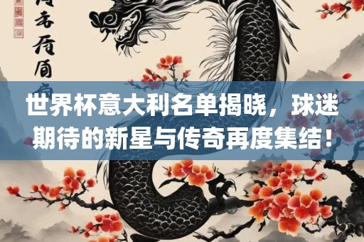 世界杯意大利名单揭晓，球迷期待的新星与传奇再度集结！