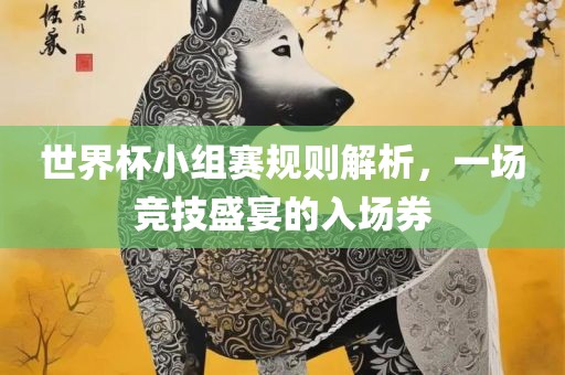 世界杯小组赛规则解析，一场竞技盛宴的入场券