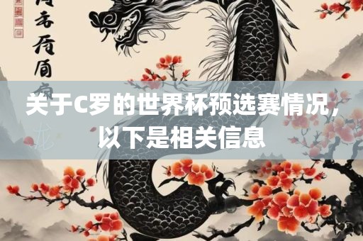 关于C罗的世界杯预选赛情况，以下是相关信息