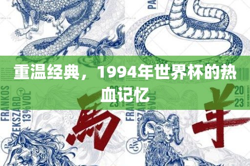 重温经典，1994年世界杯的热血记忆