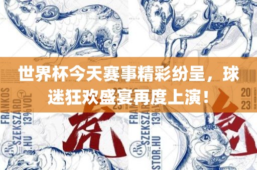 世界杯今天赛事精彩纷呈，球迷狂欢盛宴再度上演！