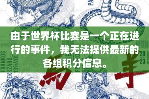 由于世界杯比赛是一个正在进行的事件，我无法提供最新的各组积分信息。