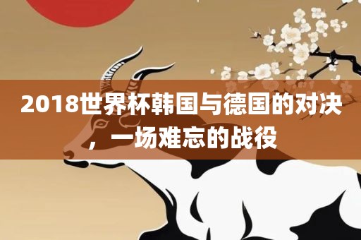 2018世界杯韩国与德国的对决，一场难忘的战役