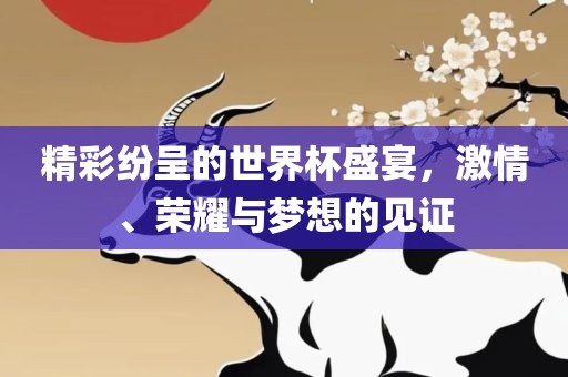精彩纷呈的世界杯盛宴，激情、荣耀与梦想的见证吉安市靖泰电力工程有限公司