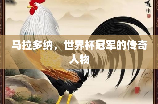 马拉多纳，世界杯冠军的传奇人物
