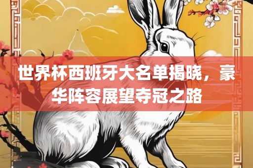 世界杯西班牙大名单揭晓，豪华阵容展望夺冠之路