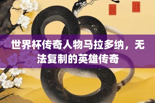 世界杯传奇人物马拉多纳，无法复制的英雄传奇