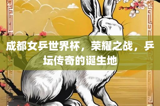 成都女乒世界杯，荣耀之战，乒坛传奇的诞生地