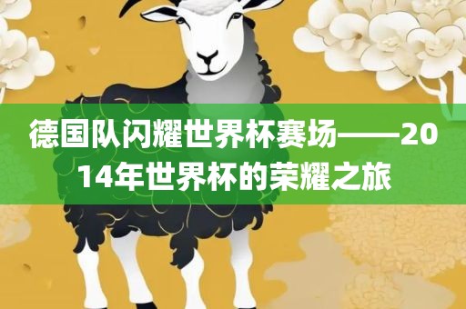 德国队闪耀世界杯赛场——2014年世界杯的荣耀之旅