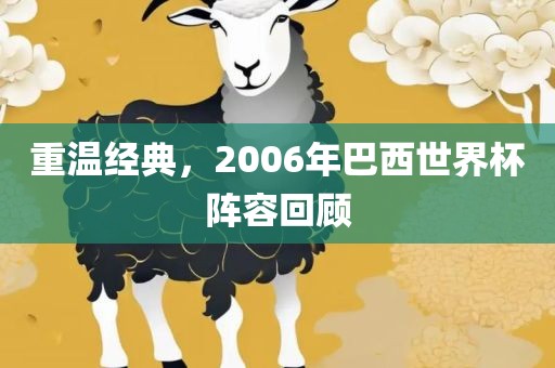 重温经典，2006年巴西世界杯阵容回顾