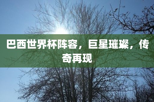 巴西世界杯阵容，巨星璀璨，传奇再现