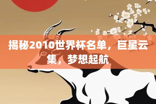 揭秘2010世界杯名单，巨星云集，梦想起航吉安市靖泰电力工程有限公司
