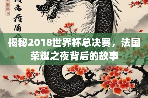 揭秘2018世界杯总决赛，法国荣耀之夜背后的故事吉安市靖泰电力工程有限公司