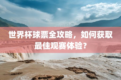 世界杯球票全攻略，如何获取最佳观赛体验？