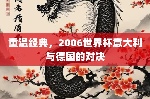 重温经典，2006世界杯意大利与德国的对决