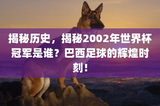 揭秘历史，揭秘2002年世界杯冠军是谁？巴西足球的辉煌时刻！