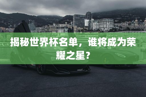 揭秘世界杯名单，谁将成为荣耀之星？