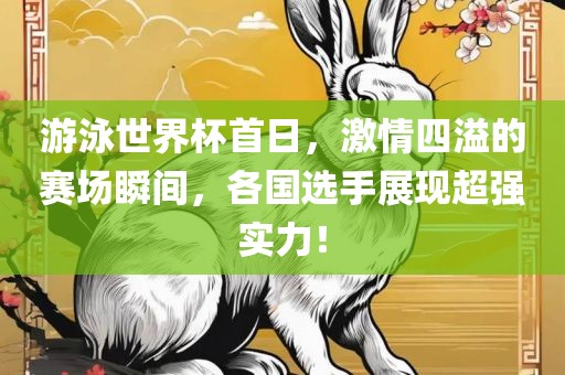 游泳世界杯首日，激情四溢的赛场瞬间，各国选手展现超强实力！