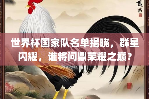 世界杯国家队名单揭晓，群星闪耀，谁将问鼎荣耀之巅？吉安市靖泰电力工程有限公司