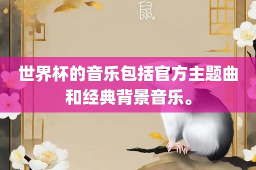 世界杯的音乐包括官方主吉安市靖泰电力工程有限公司题曲和经典背景音乐。