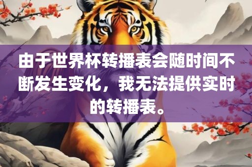 吉安市靖泰电力工程有限公司由于世界杯转播表会随时间不断发生变化，我无法提供实时的转播表。