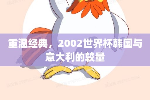 重温经典，2002世界杯韩国与意大利的较量吉安市靖泰电力工程有限公司