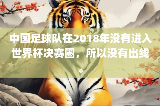 中国足球队在2018年没有进入世界杯决赛圈，所以没有出线。