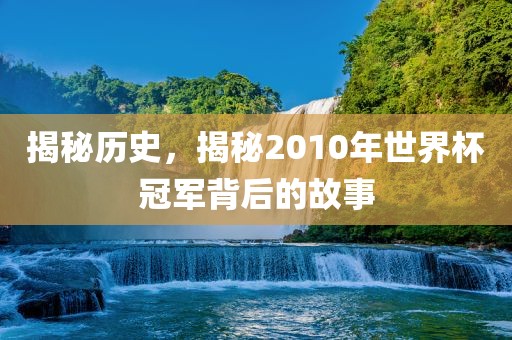 揭秘历史，揭秘2010年世界杯冠军背后的故事