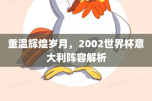 重温辉煌岁月，2002世界杯意大利阵容解析