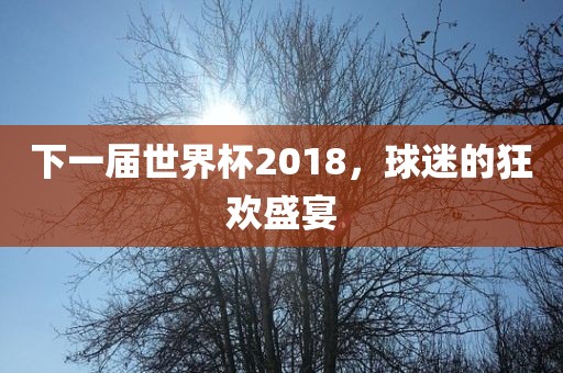 下一届世界杯2018，球迷的狂欢盛吉安市靖泰电力工程有限公司宴