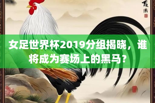 女足世界杯2019分组揭晓，谁将成为赛场上的黑马？