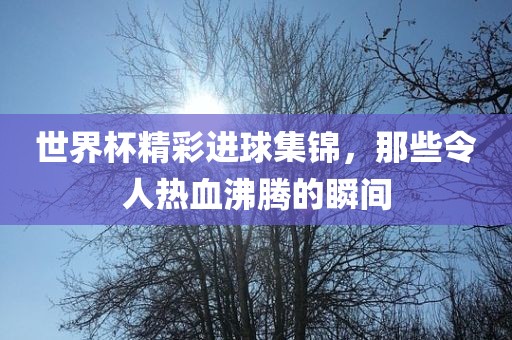 世界杯精彩进球集锦，那些令人热血沸腾的瞬间吉安市靖泰电力工程有限公司