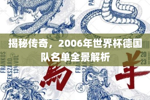 揭秘传奇，2006年世界杯德国队名单全景解析吉安市靖泰电力工程有限公司