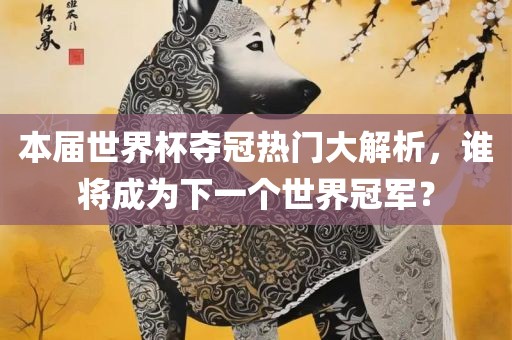 本届世界杯夺冠热门大解析，谁将成为下一个世界冠军？
