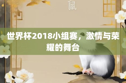 世界杯2018小组赛，激情与荣耀的舞台