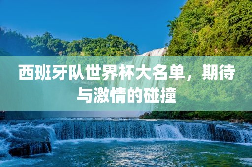 西班牙队世界杯大名单，期待与激情的碰撞