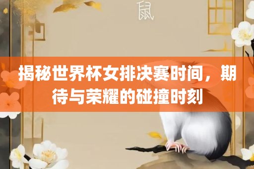 揭秘世界杯女排决赛时间，期待与荣耀的碰撞时刻吉安市靖泰电力工程有限公司